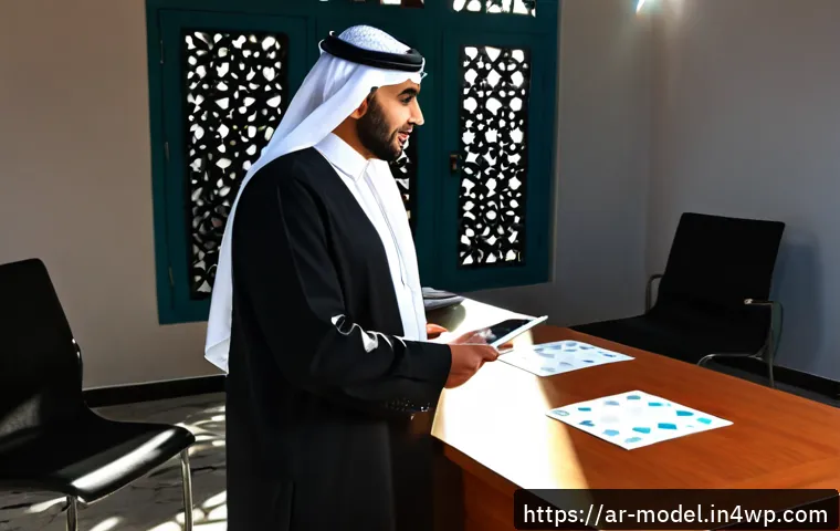 Home 17 인간 AI 협력 학습의 실행 계획 수립 - Photorealistic modern learning-planning session in a bright Gulf Arab workplace, an Arab educator in...